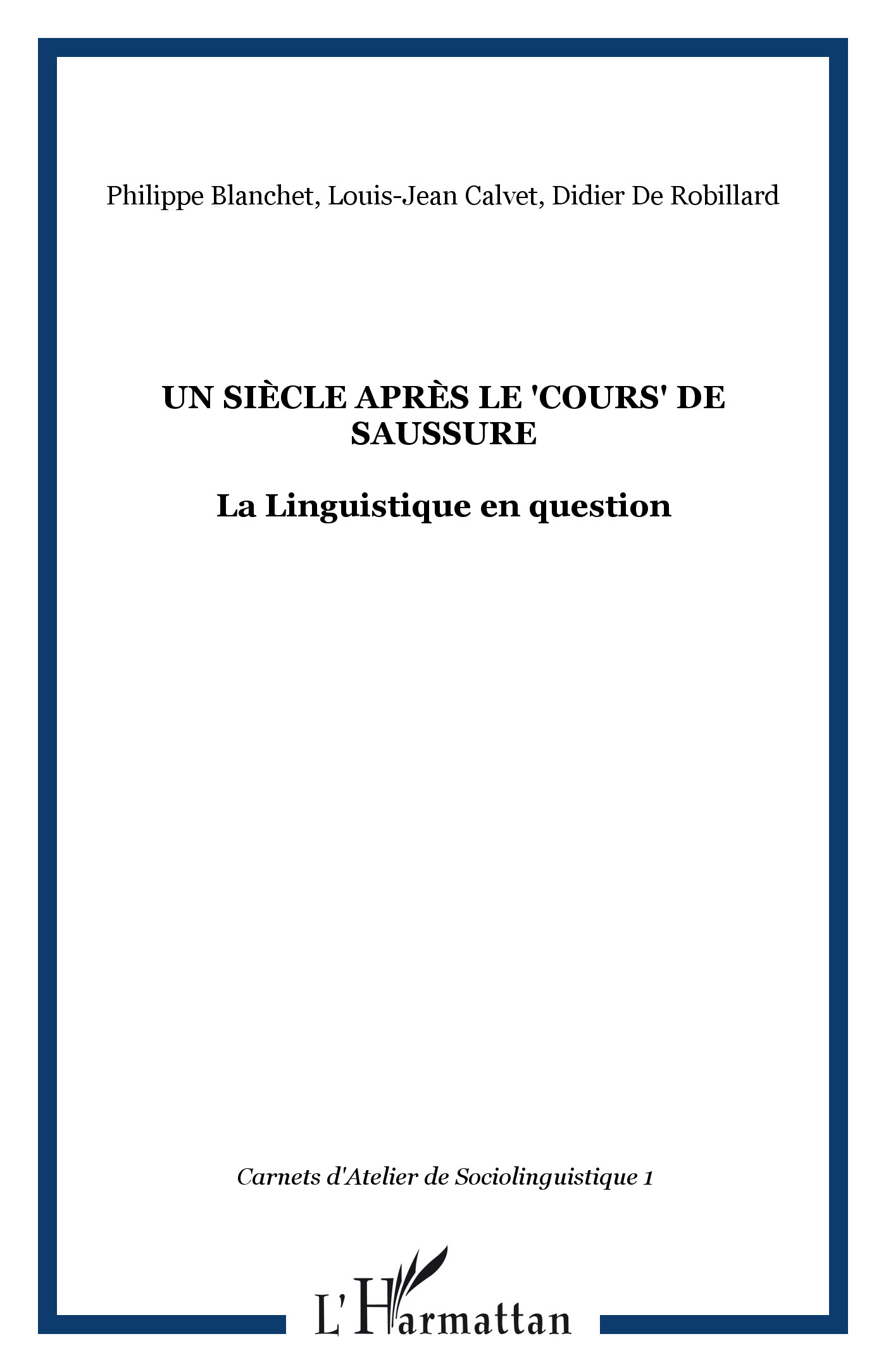 Carnets d'Atelier de Sociolinguistique