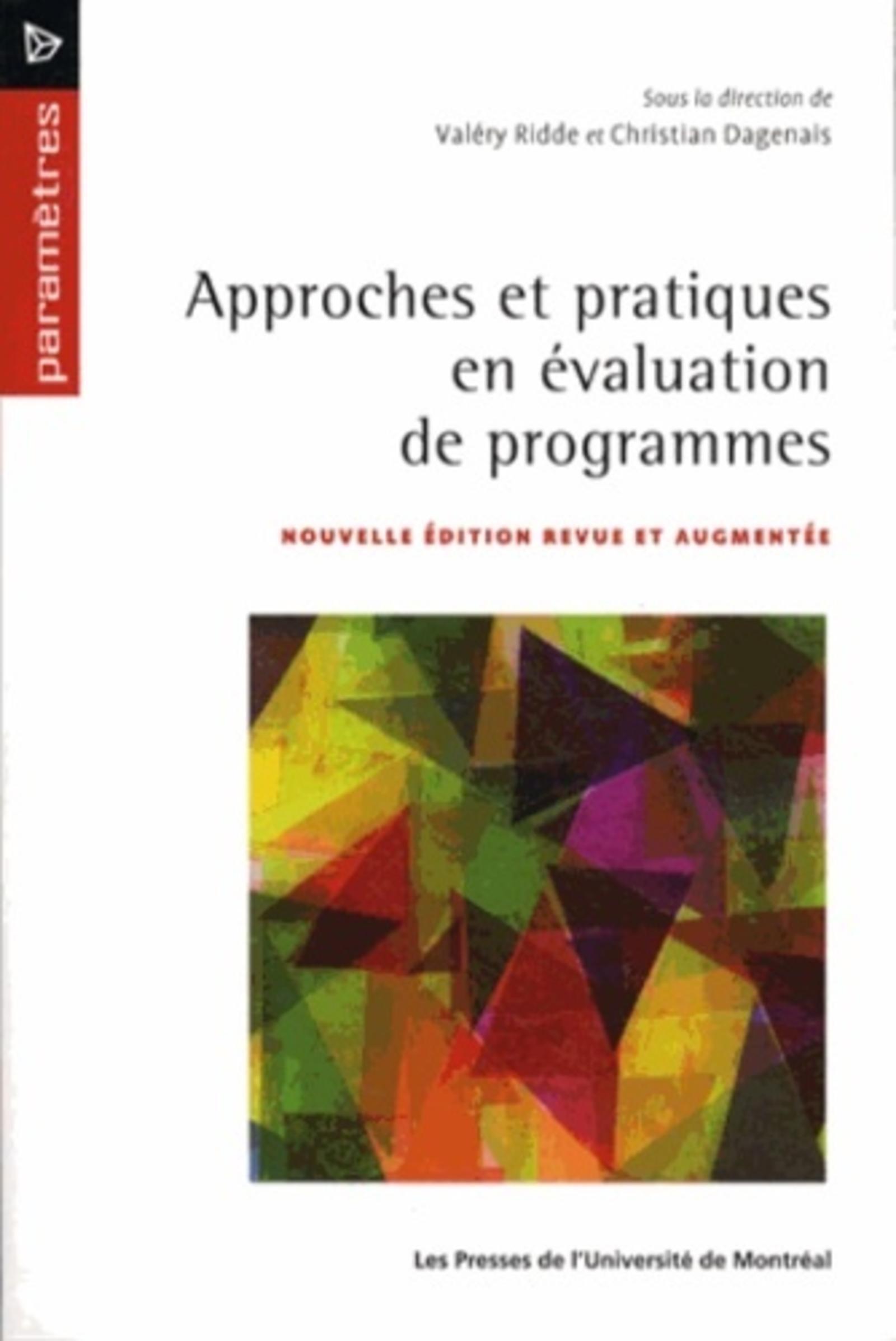 Approches et pratiques en évaluation de programmes