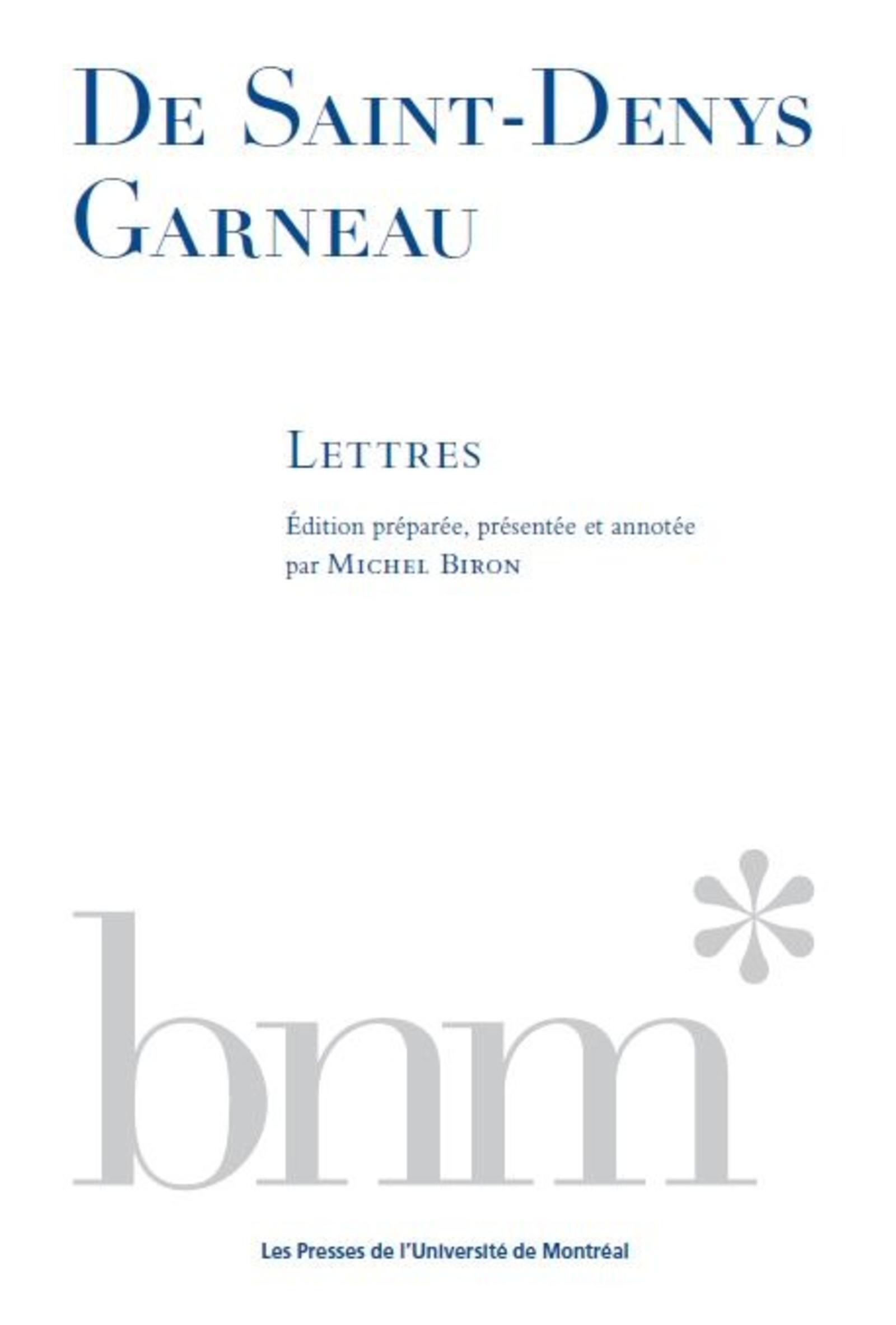 De Saint-Denys Garneau : Lettres
