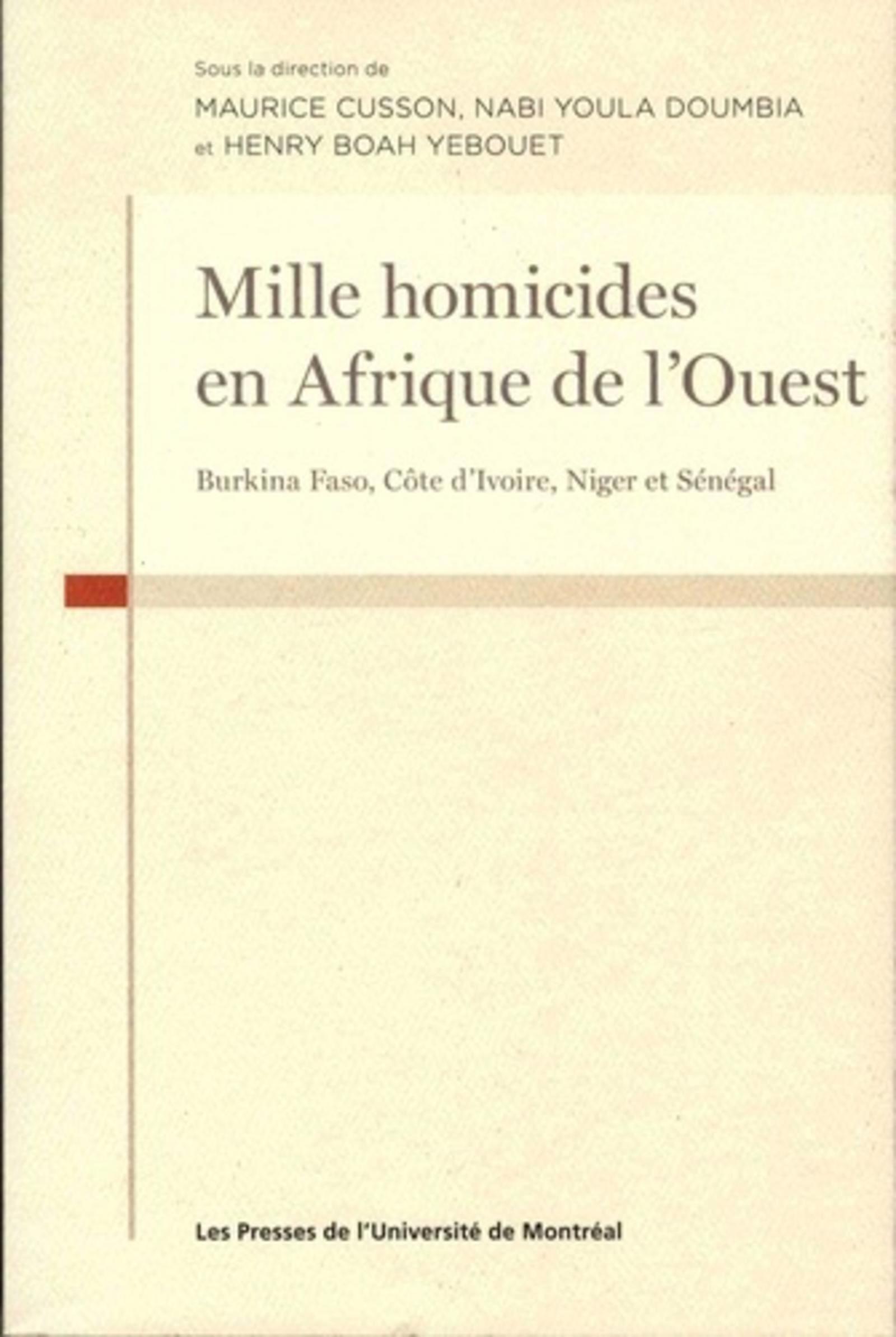 Mille homicides en Afrique de l'Ouest