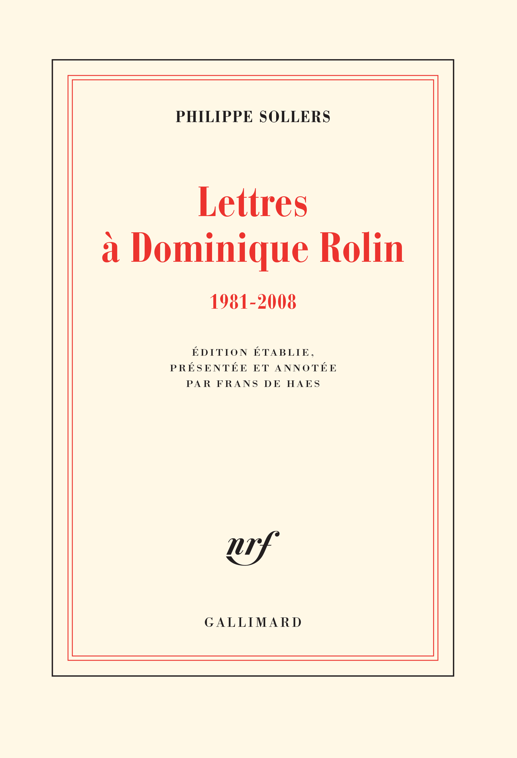 Lettres à Dominique Rolin