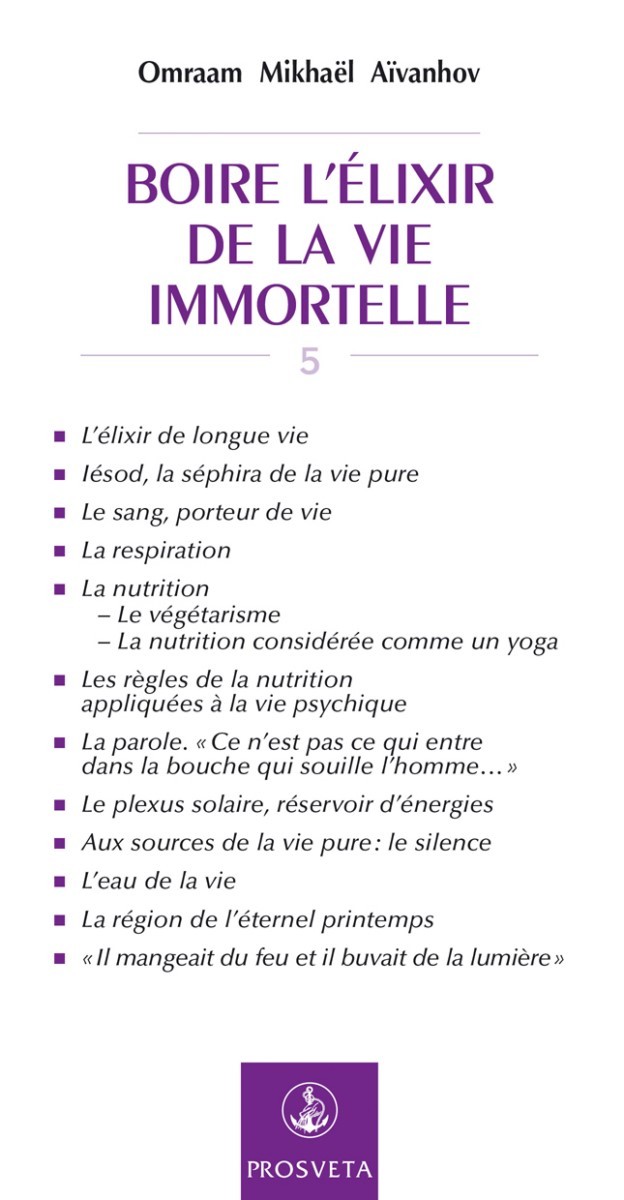 Boire l'élixir de la vie immortelle