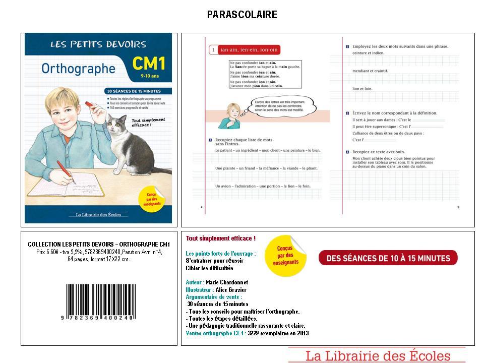 Les Petits Devoirs - Orthographe CM1