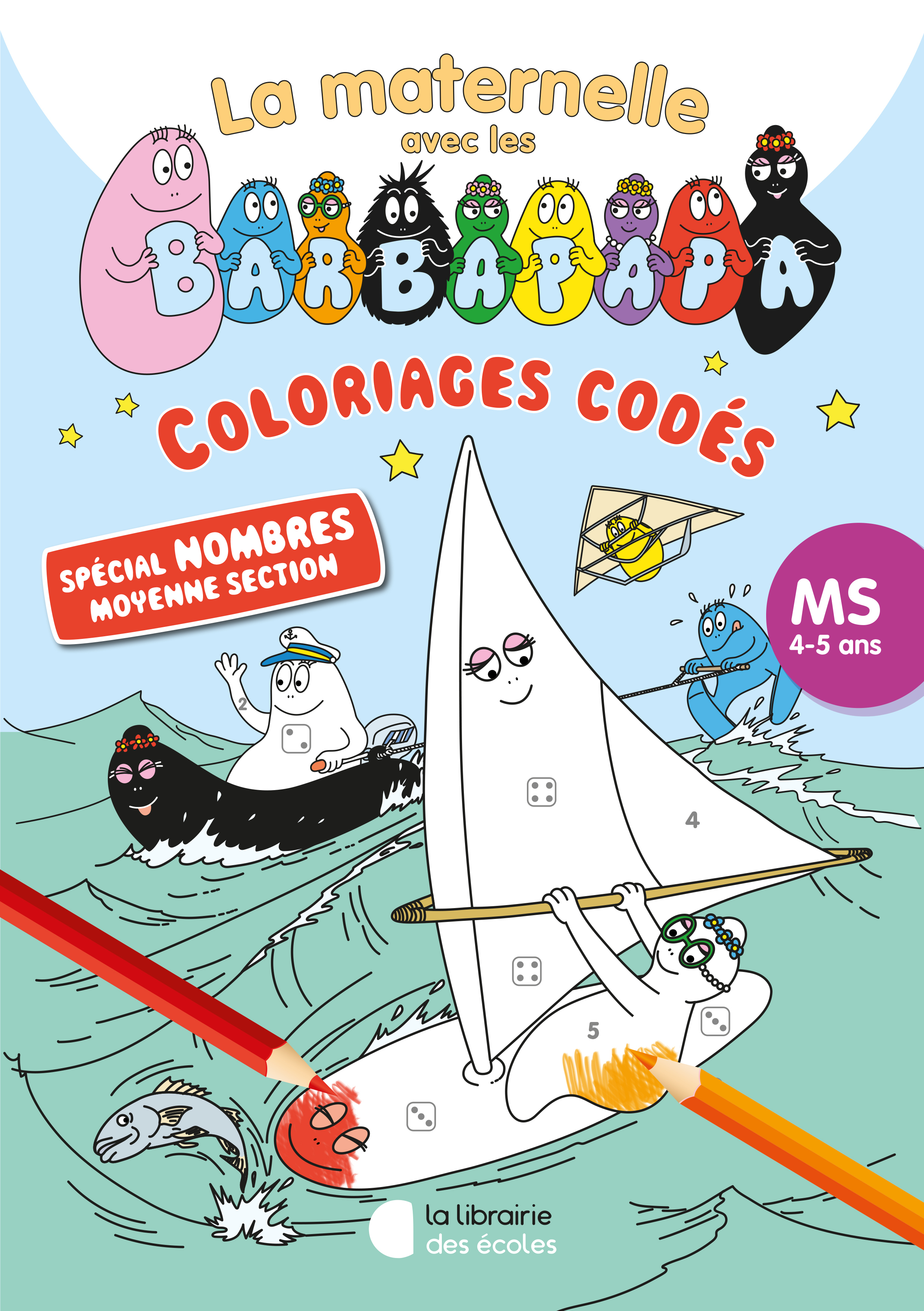 Coloriages codés avec les Barbapapa - Spécial nombres - MS (2024)