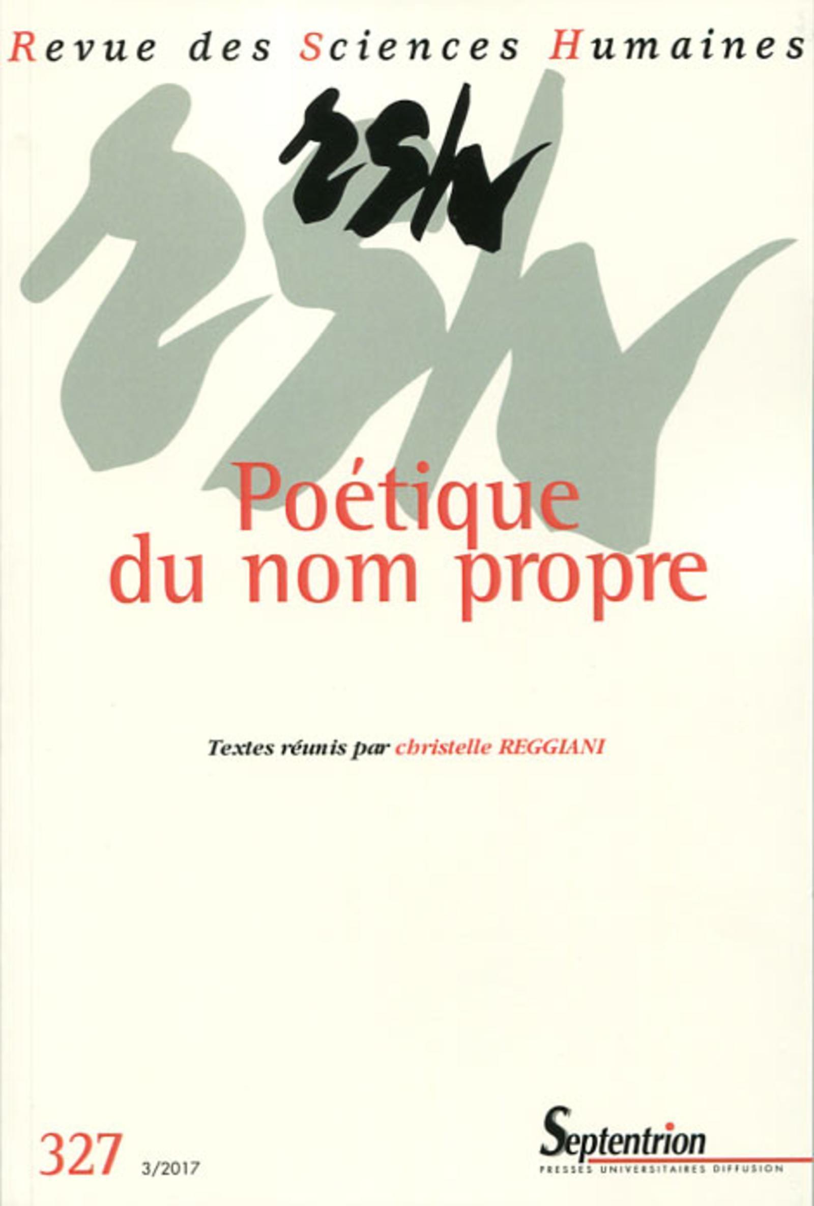 Poétiques du nom propre