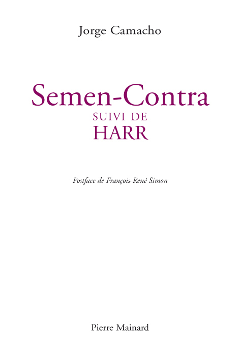 SEMEN-CONTRA suivi de HARR