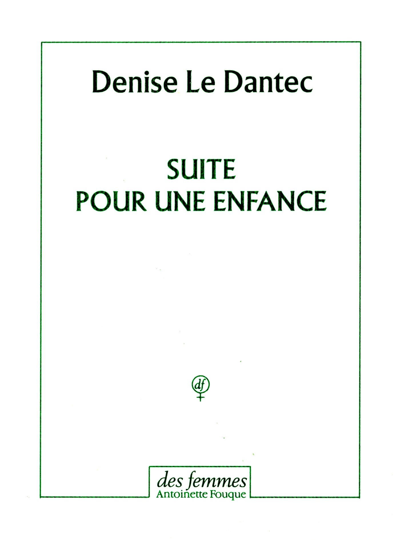 Suite pour une enfance