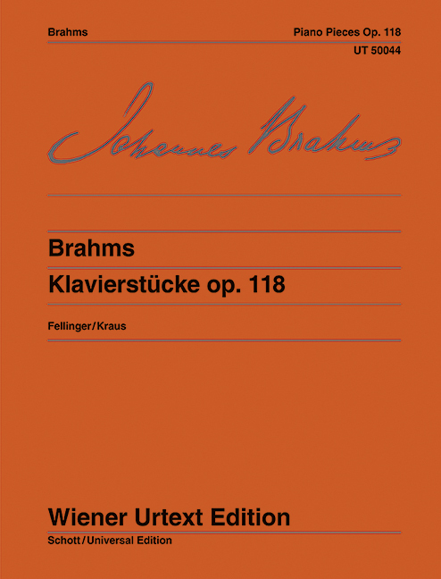 JOHANNES BRAHMS : PIANO PIECES OP. 118  - PIANO -  RECUEIL