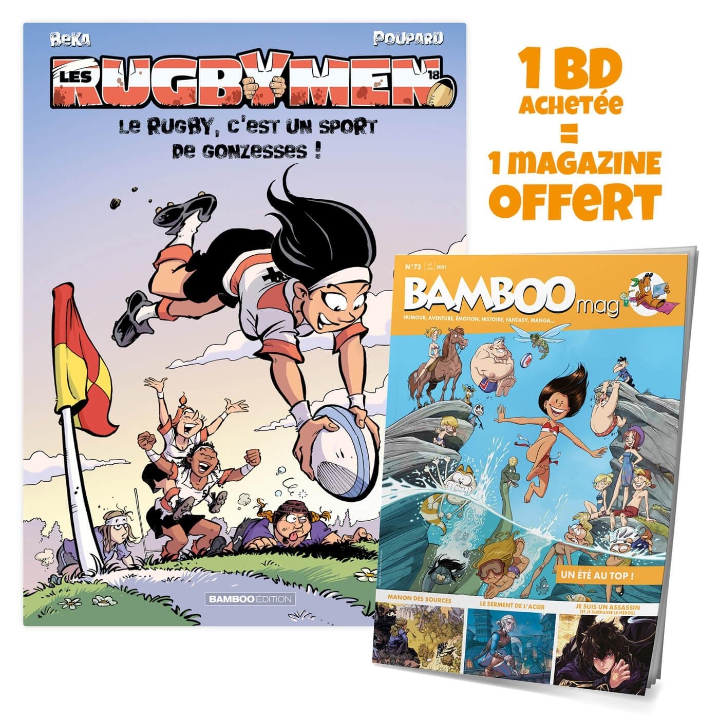 Les Rugbymen - tome 18 + Bamboo mag offert