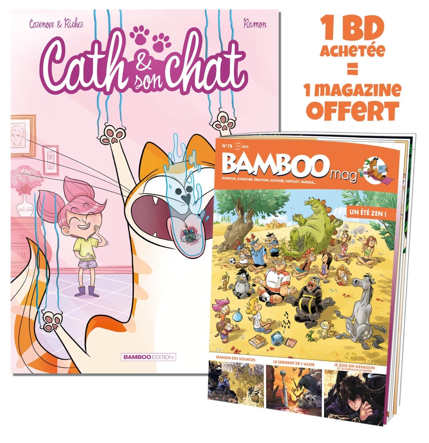 Cath et son chat - tome 01 + Bamboo mag offert