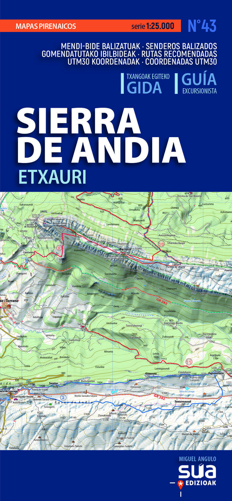 SIERRA DE ANDIA-ETXAURI - MAPAS PIRENAICOS