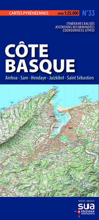 COTE BASQUE. AINHOA-SARE-HENDAYE, JAIZKIBEL-SAINT SEBASTIAN - CARTES PYRENEENNES