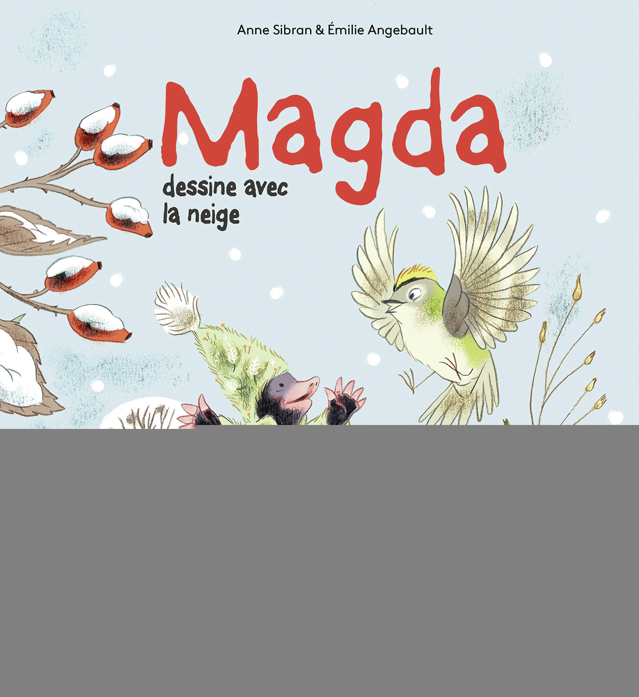 Magda dessine avec la neige