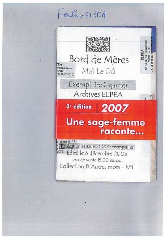 BORD DE MERES-3EME EDITION-UNE SAGE FEMME RACONTE