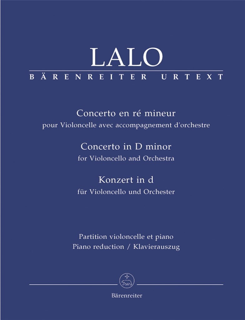 EDOUARD LALO : CELLO CONCERTO IN D MINOR - CONCERTO EN RE MINEUR -VIOLONCELLE ET PIANO
