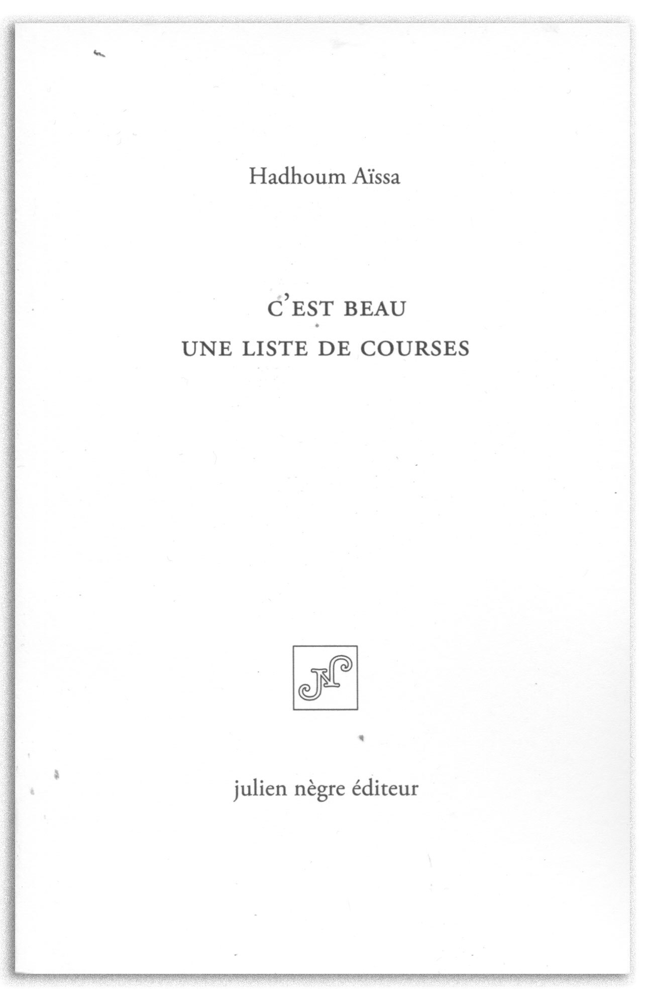 C'est beau une liste de courses