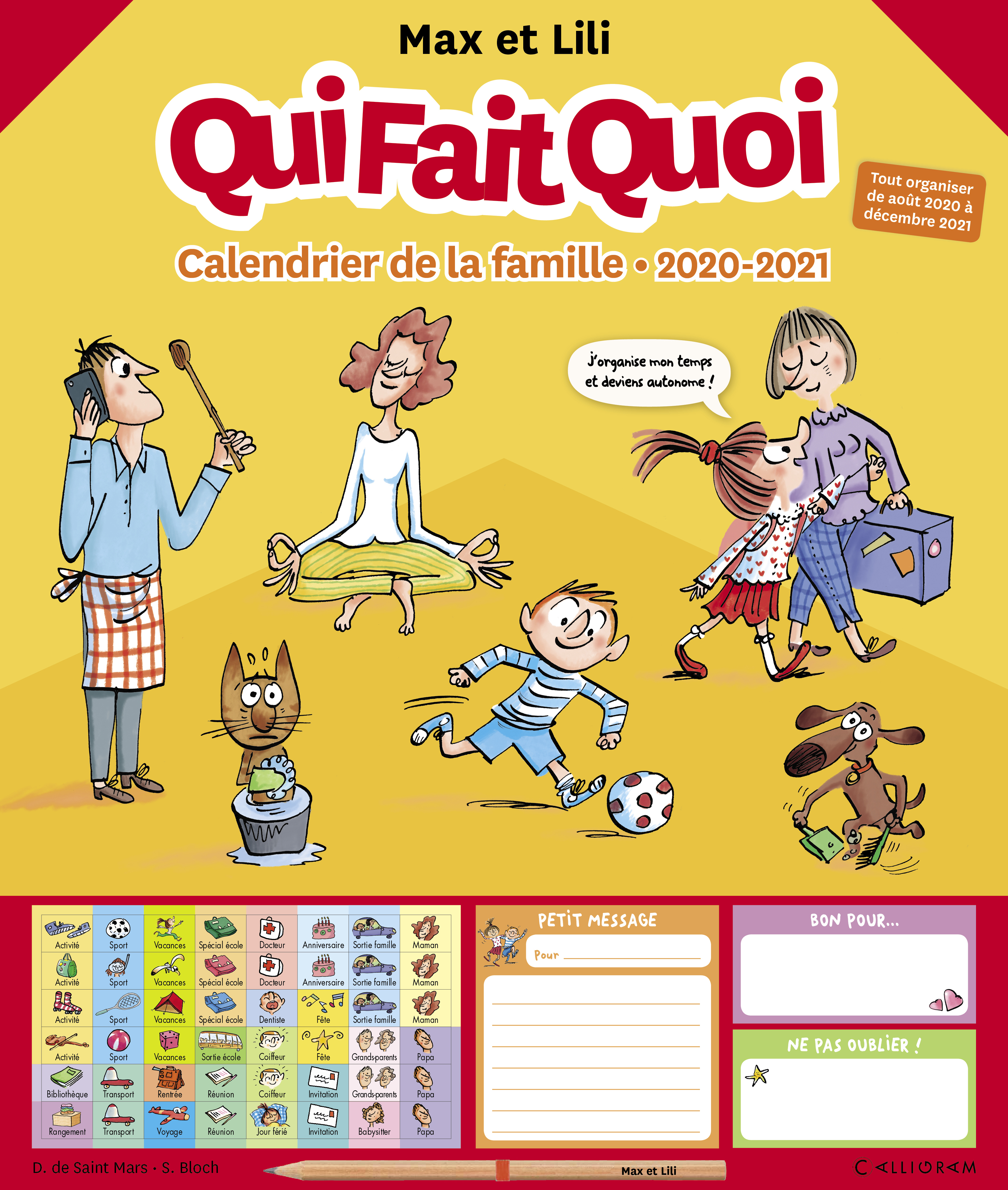 Calendrier de la famille 2020-2021