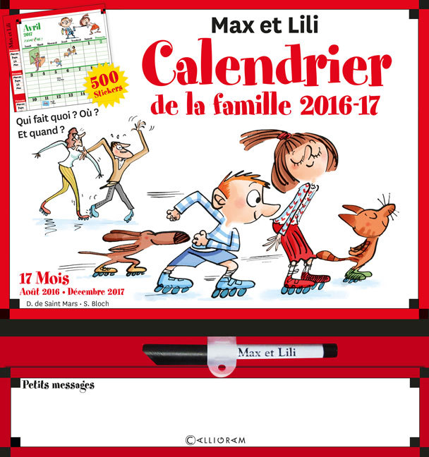 CALENDRIER DE LA FAMILLE 2016 17