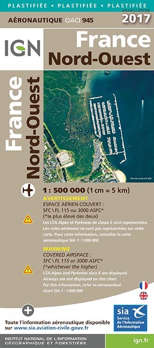 Aed Oaci945 France Nord-Ouest Plastifiee 2017 1/50