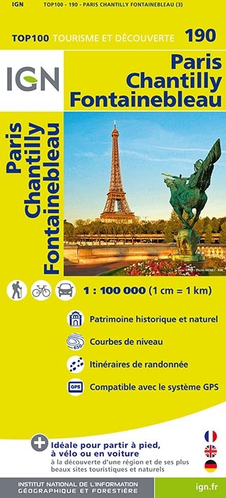 Top100190 Paris/Chantilly/Fontainebleau  1/100.000