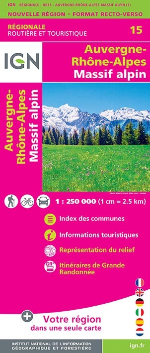 Nr15 Auvergne-Rhône-Alpes (Massif Alpin)  1/250 00