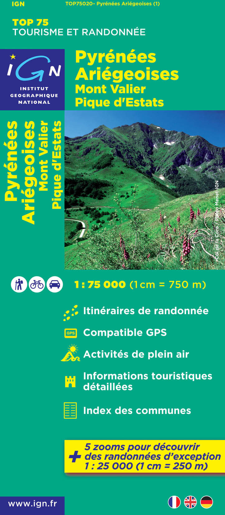 Aed Top75020 Pyrenees Ariegeoises/Mont Valier 1/75