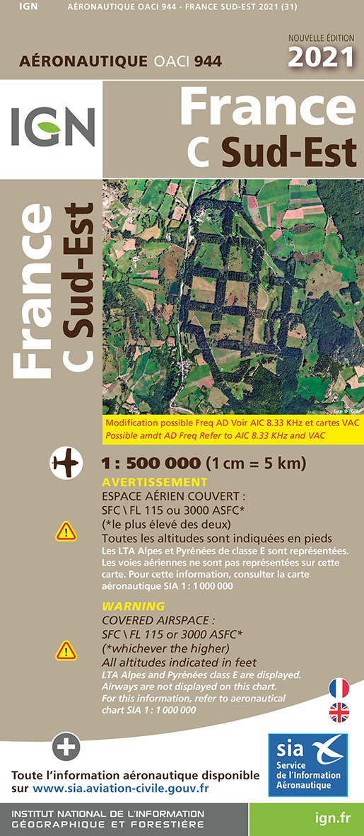 Oaci944 France Sud-Est 2021 1/500.000