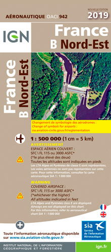 Oaci946 France Nord-Est Pelliculee 2019 1/500.000