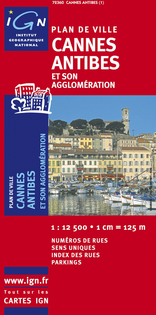 Aed Plan De Cannes/Antibes  1/12.500