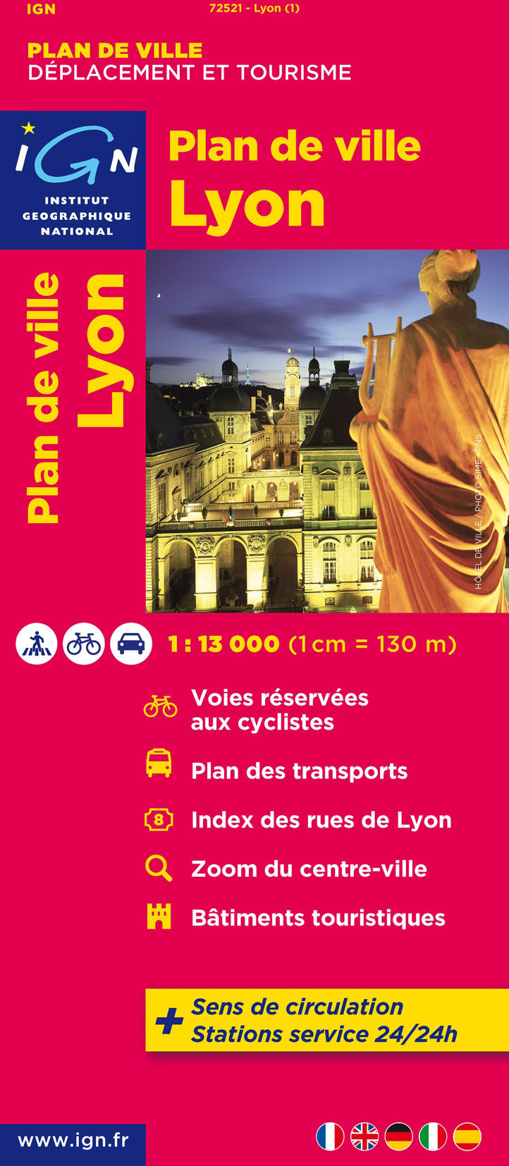 72521 Plan De Lyon/Villeurbanne  1/13.000