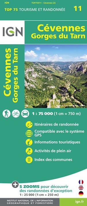 Top75011 Cevennes/Gorges Du Tarn  1/75.000