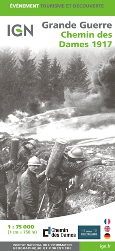 87102 Grande Guerre Chemin Des Dames 1917 1/75.000