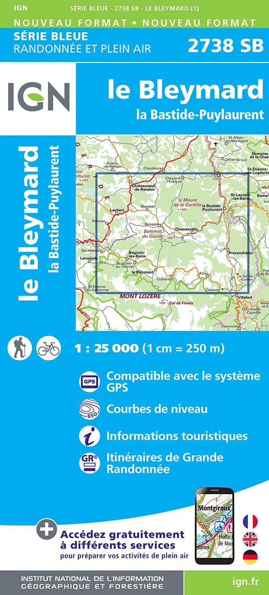 2738Sb Le Bleymard.La Bastide-Puylaurent