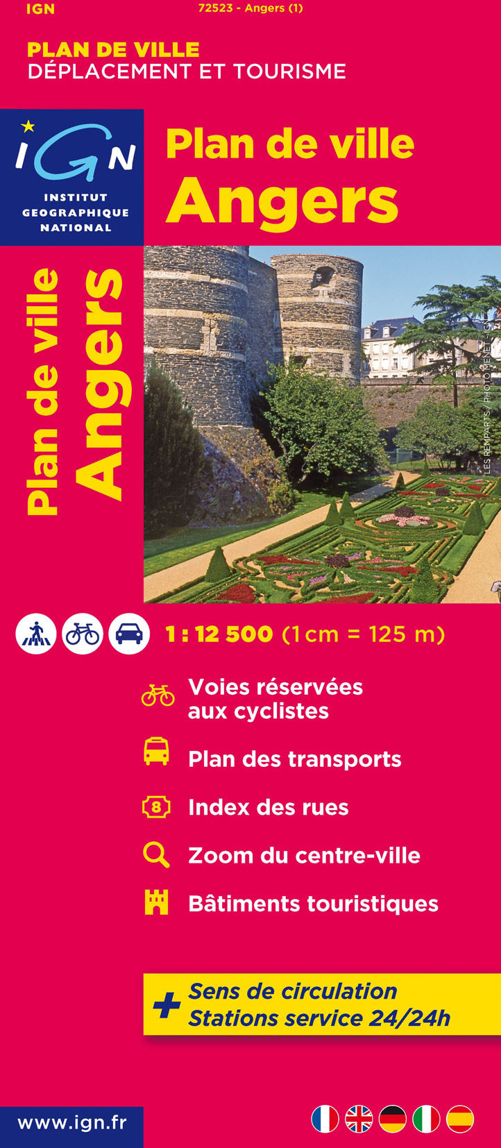 Aed 72523 Plan D'Angers   1/12.500