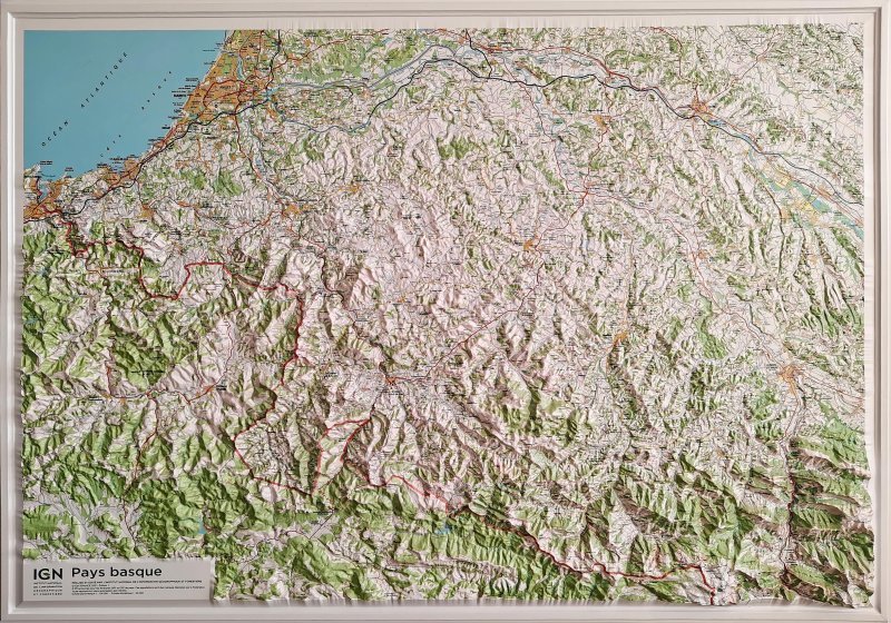 60180 Relief Pays Basque  1/100.000