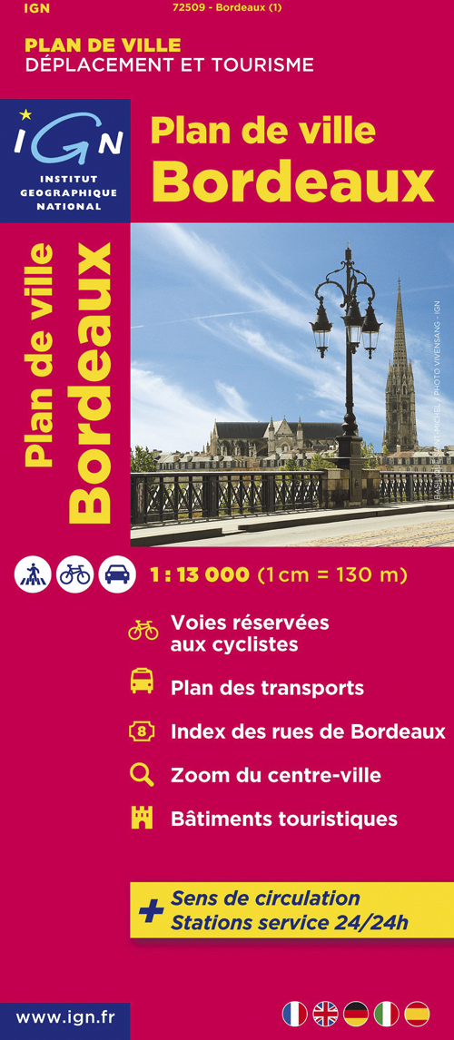 Aed 72509 Plan De Bordeaux   1/13.000