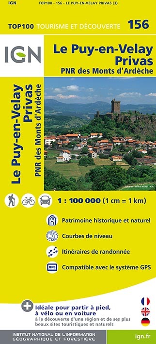 Top100156 Le-Puy-En-Velay/Privas  1/100.000