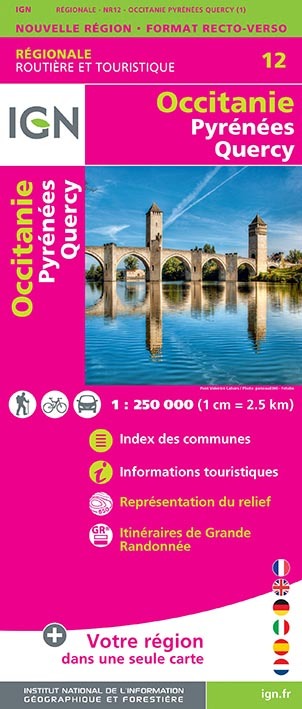 Nr12 Occitanie (Pyrénées-Quercy)  1/250 000