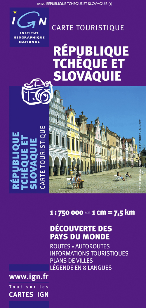 86120 Republique Tcheque Et Slovaquie  1/750.000