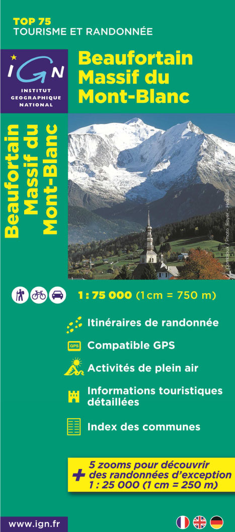 Aed Beaufortain/Massif Mt Blanc 1/75.000