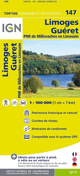 Top100147 Limoges/Gueret  1/100.000