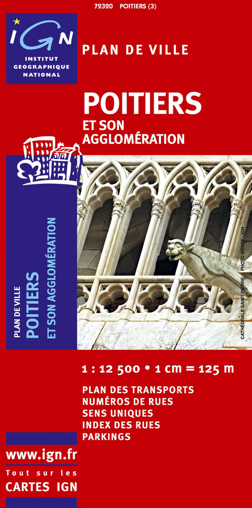Aed 72320 Plan De Poitiers Sans Livret  1/12.500