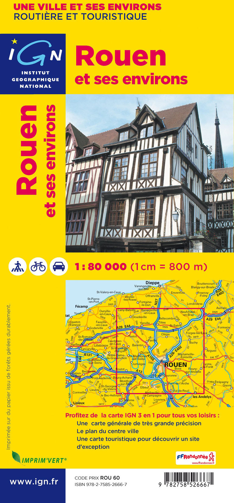 88424 Rouen Et Ses Environs  1/80.000