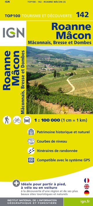 Aed Top100142 Roanne/Macon  1/100.000