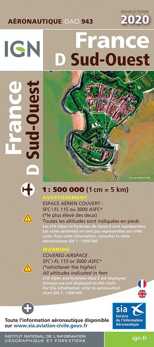 Oaci943 France Sud-Ouest 2020 1/500.000