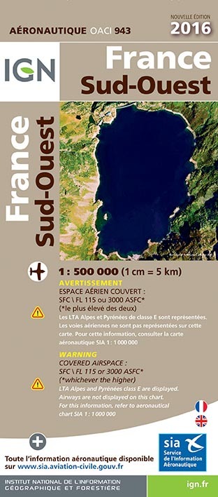 Oaci943 France Sud-Ouest 2016  1/500.000