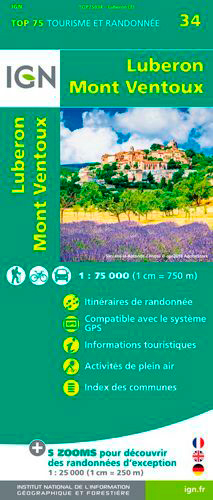 Top75034 Luberon/Mont Ventoux 1/75.000