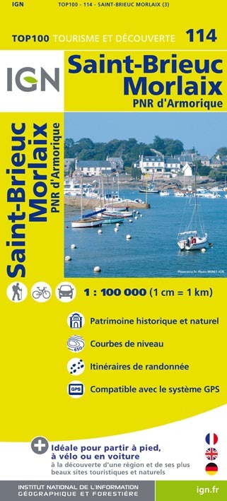 Aed Top100114 St-Brieuc/Morlaix  1/100.000