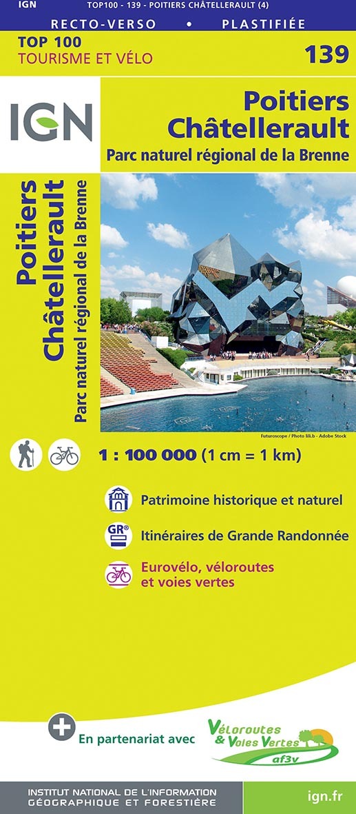 Top100139 Poitiers / Chatellerault  1/100.000