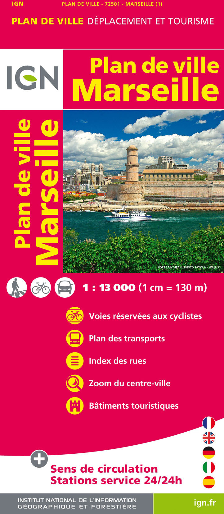 72501 Plan De Marseille  1/13.000
